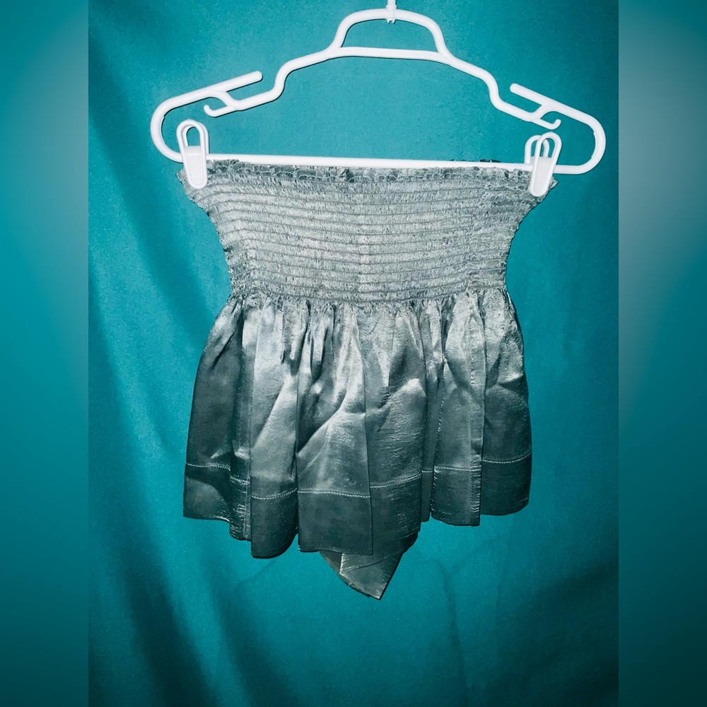 KOCH, ERICA SHORTS, ELASTICIZED, THICK SMOCKED WAIST, SILKY DARK GREEN, SMALL